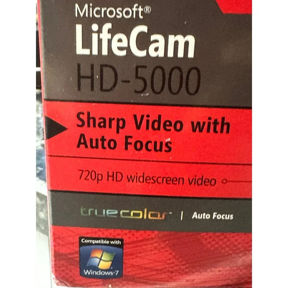 Microsoft LifeCam HD 5000 720p HD webcam -Black NOS